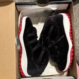 Jordan Kids Black and Red Sneakers